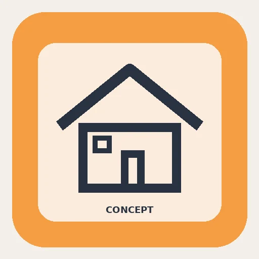 Orange tile with a simple house outline, the HausPlanner icon